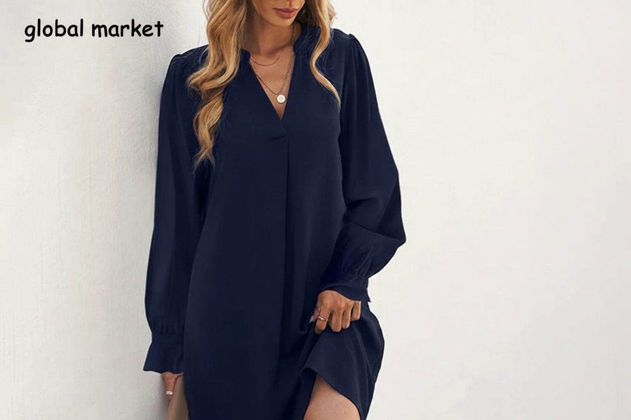 💃 Elegant V-Neck Mini Dress for Women