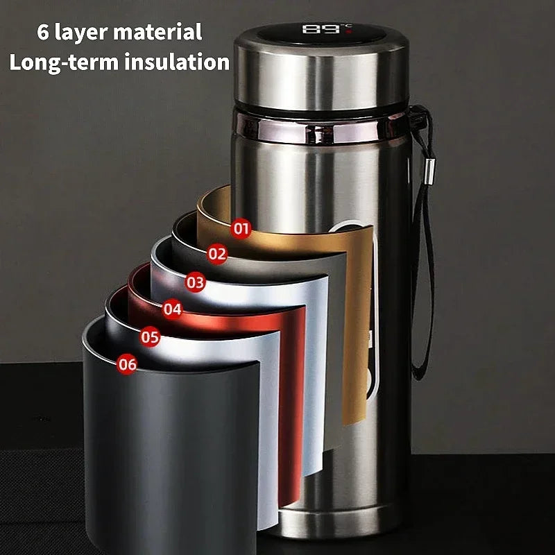 🌡️ Stainless Steel LED Temperature Thermos Bottle 💧✨