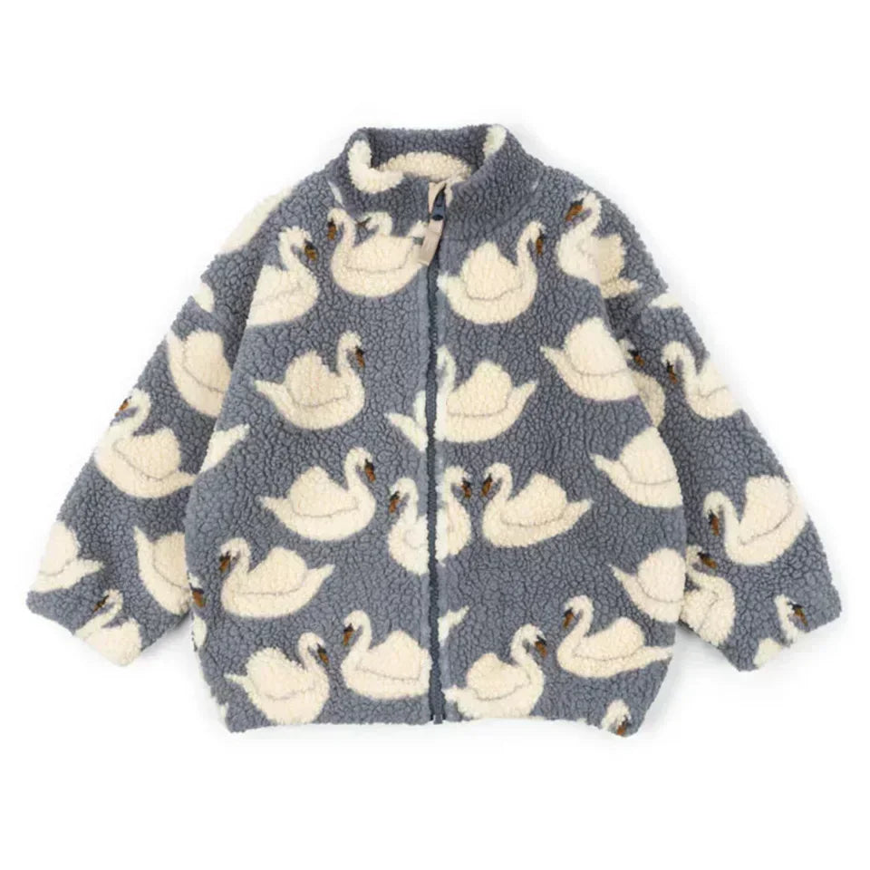 Premium Lambswool Kids Winter Jacket | Warm Cherry Coat | GLOMEXIA