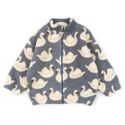 Premium Lambswool Kids Winter Jacket | Warm Cherry Coat | GLOMEXIA