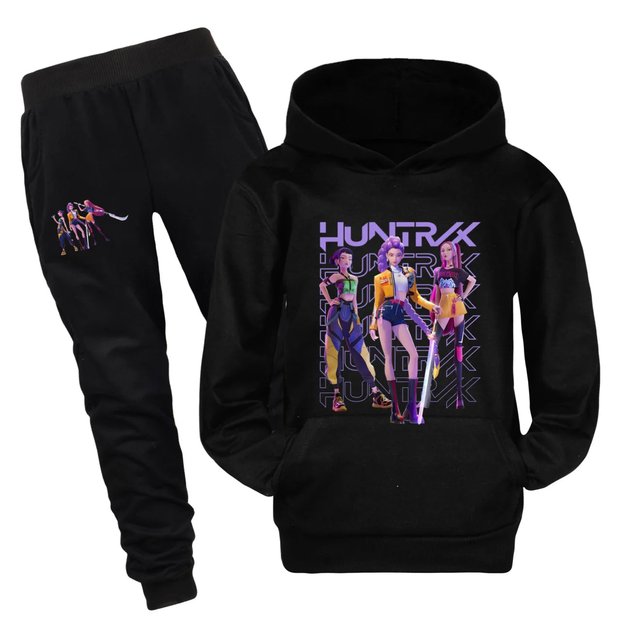 Glomexia Cartoon Hoodie Set – Teen Autumn Streetwear