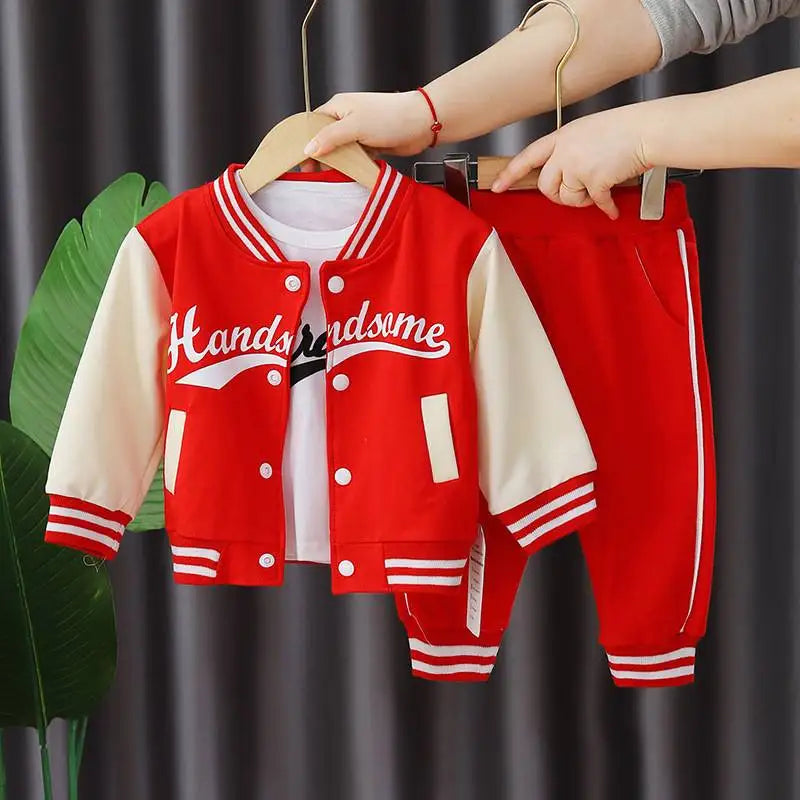 Glomexia Boys Cotton Letter Outfit Set – Autumn Wear