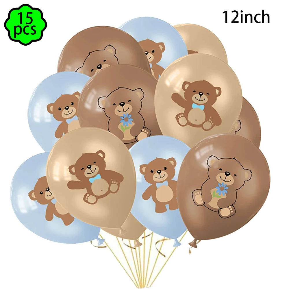 Premium Teddy Bear Birthday Balloon Decoration Set