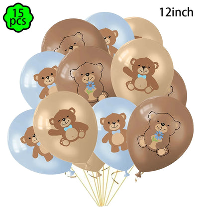 Premium Teddy Bear Birthday Balloon Decoration Set