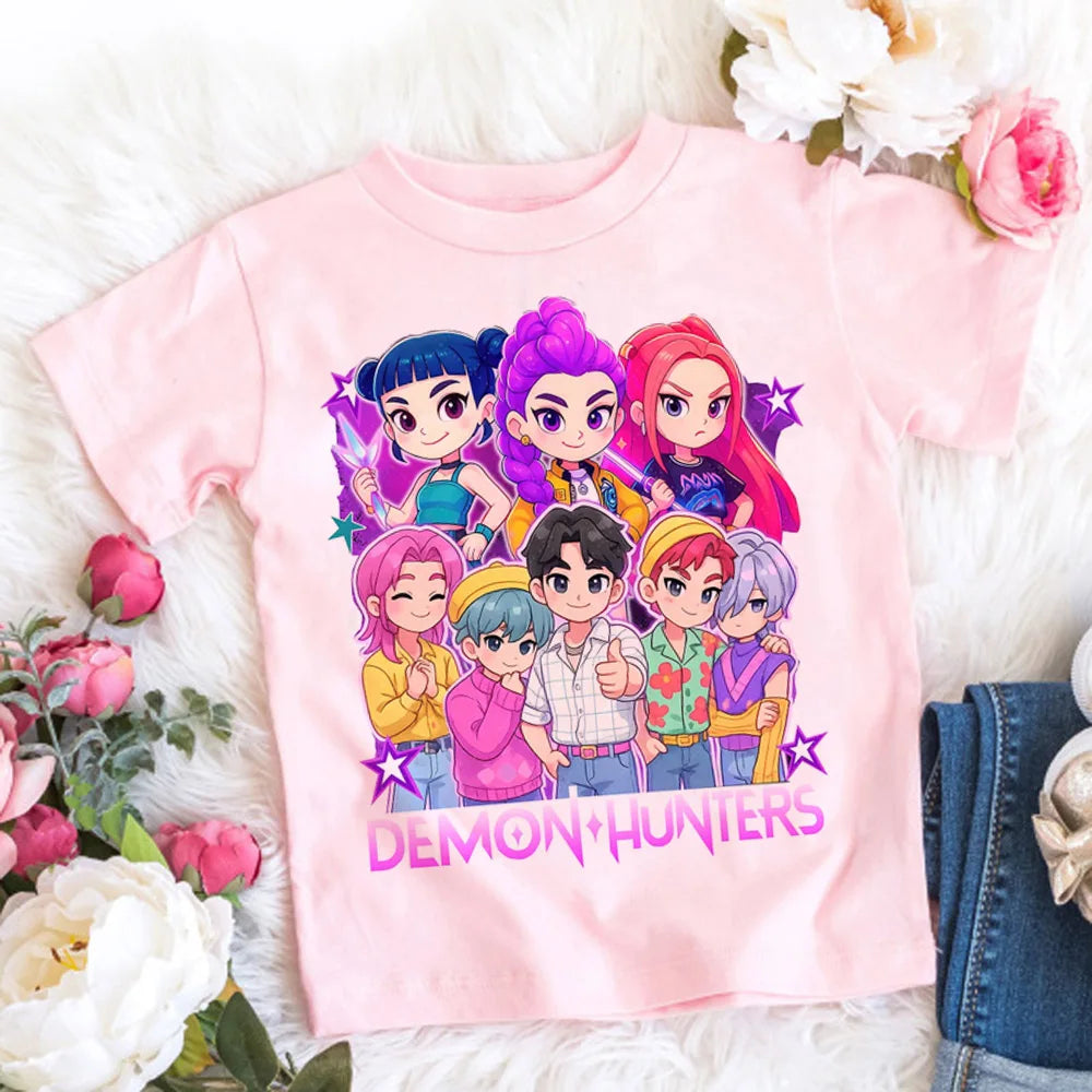 🧒🎤 Kids Anime Style Cartoon T-Shirt 👕✨