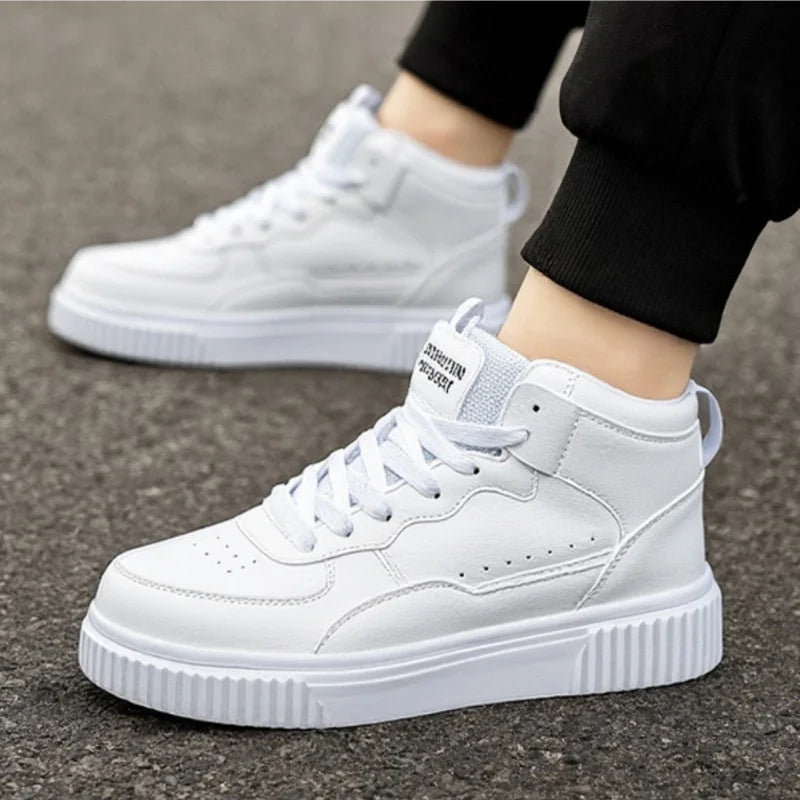 Men’s Patchwork Lace-Up Casual Shoes
