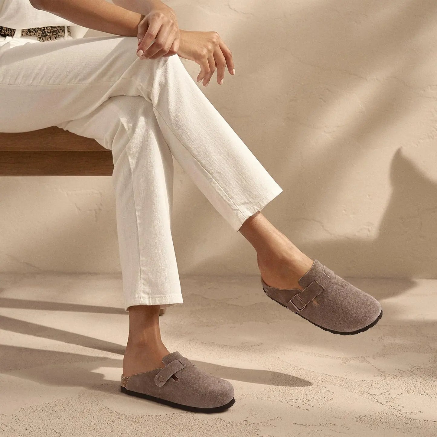 🥿 Suede Cork Clogs – Arch Support Comfort Mules (Unisex)