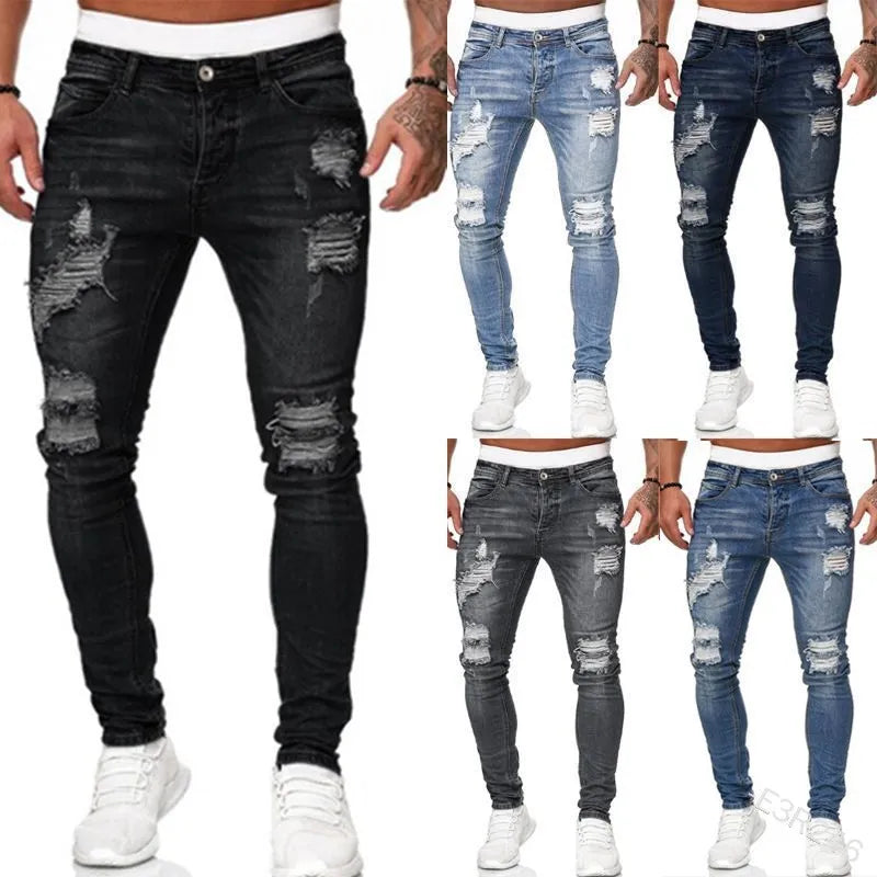 🌍 Glomexia – Men’s Stretch Slim Fit Denim Jeans 👖✨