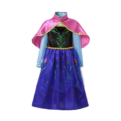 Summer Fancy Queen Elsa & Anna Princess Dress for Girls | Toddler Halloween Cosplay Party Costume Dress for 2-10 Years