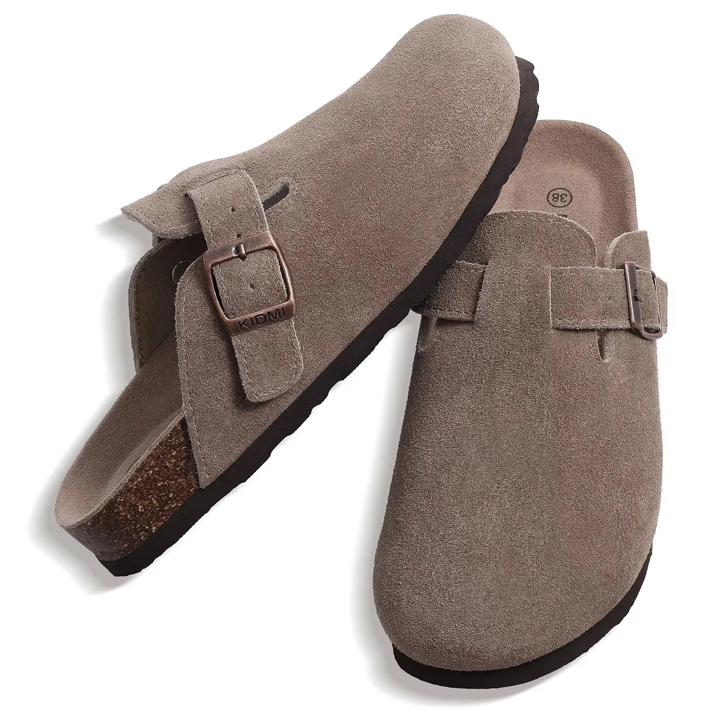 🥿 Suede Cork Clogs – Arch Support Comfort Mules (Unisex)