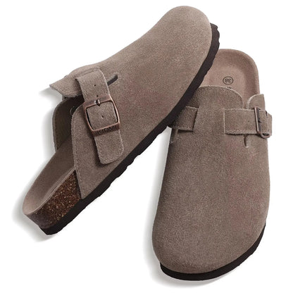 🥿 Suede Cork Clogs – Arch Support Comfort Mules (Unisex)