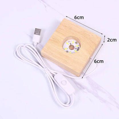 3D Moon Crystal Ball Night Light