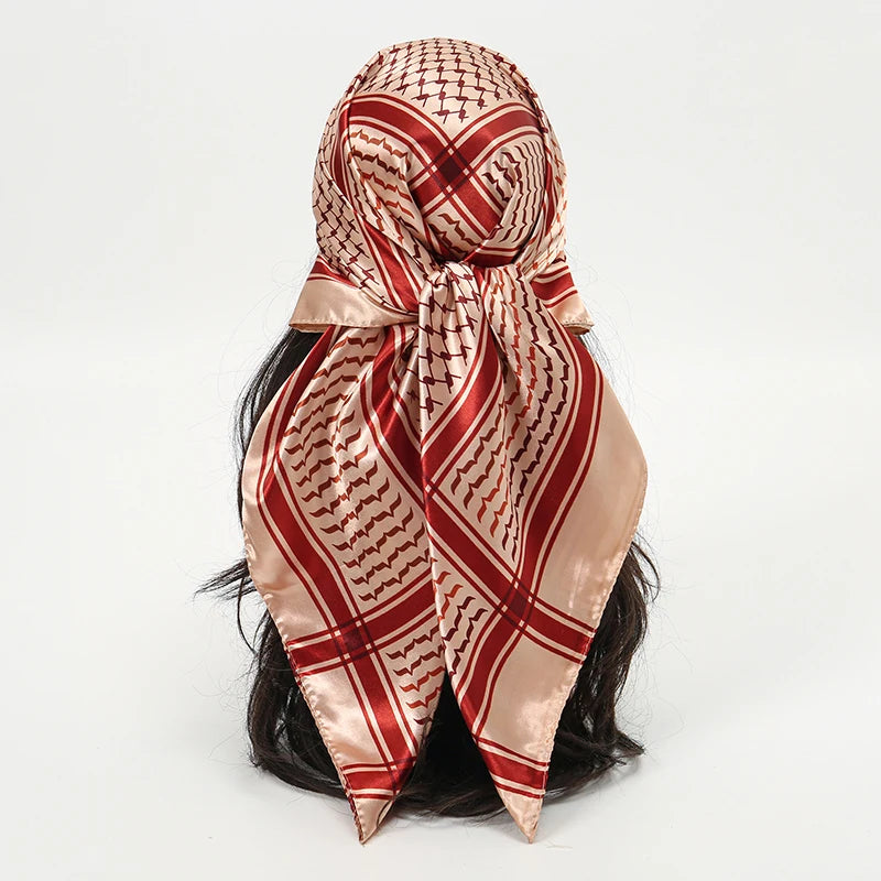 Premium 90x90 Paisley Fashion Scarf | Women Headband | GLOMEXIA