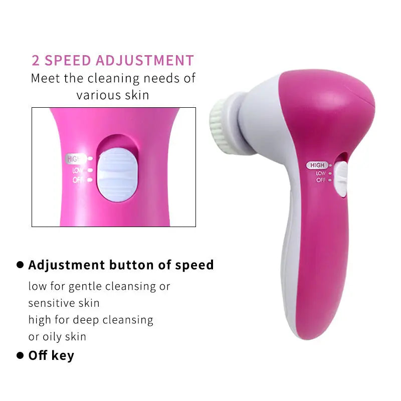 Glomexia 5-in-1 Facial Cleansing Brush ✨
