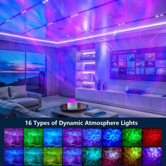 Aurora Water Ripple Projector – 16 Color Lamp