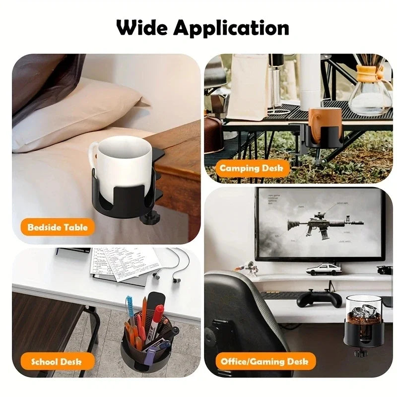 ☕ Metal Desktop Cup Holder – Stainless Steel Mug & Tumbler Stand ✨