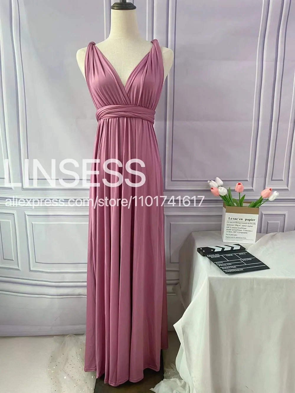 Rust Infinity Multiway Maxi Dress – Bridesmaid & Evening Gown