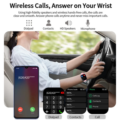 Bluetooth Call Smart Watch – 1.83” Touch Fitness Tracker
