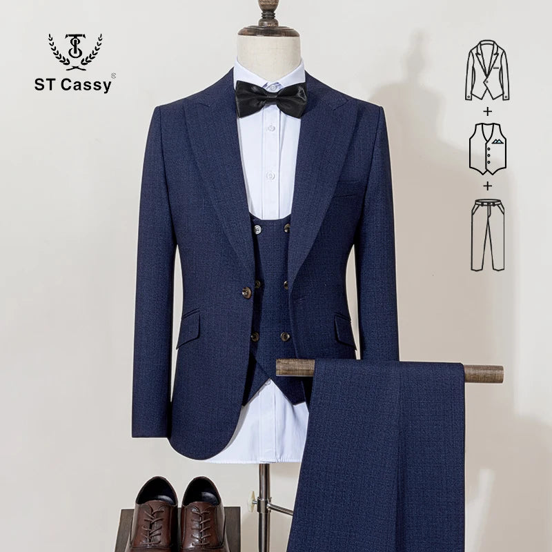 Men’s 3-Piece Slim Fit Suit 🤵 | Wedding & Business
