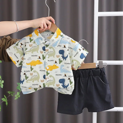 Cute Cartoon Cotton Boys Summer Set 🌞