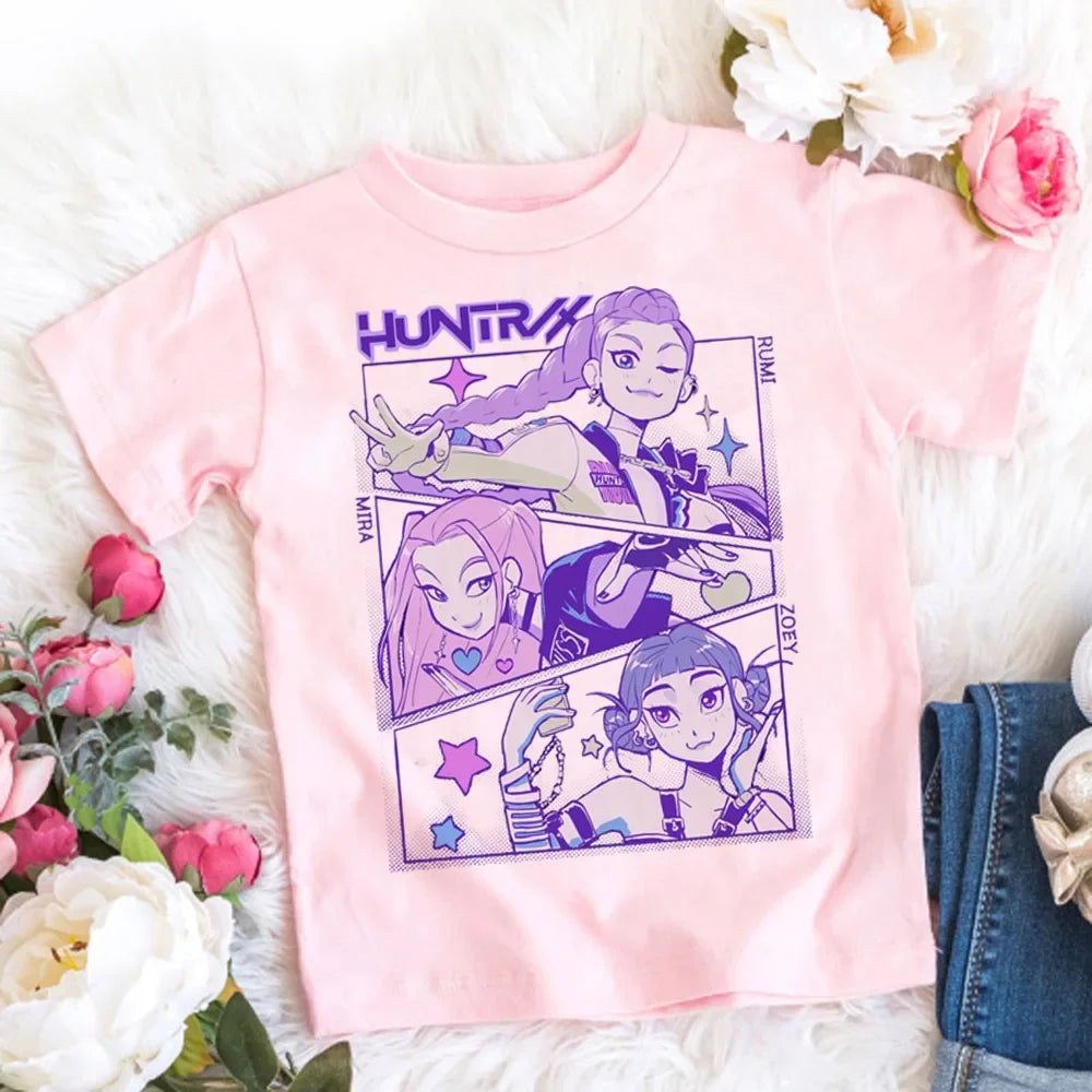 🧒🎤 Kids Anime Style Cartoon T-Shirt 👕✨