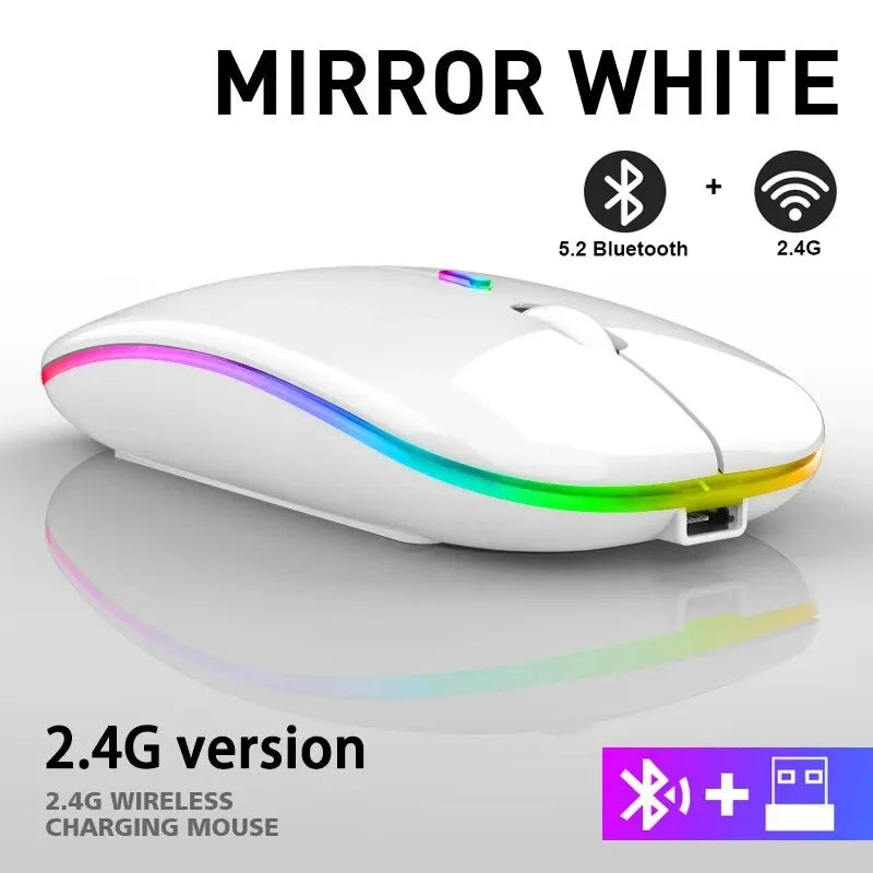 🖱️ Glomexia RGB Wireless Rechargeable Mouse (3600 DPI)