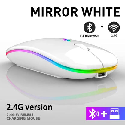 🖱️ Glomexia RGB Wireless Rechargeable Mouse (3600 DPI)
