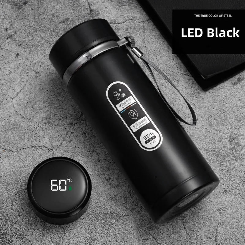 🌡️ Stainless Steel LED Temperature Thermos Bottle (500ML–1L) 💧✨
