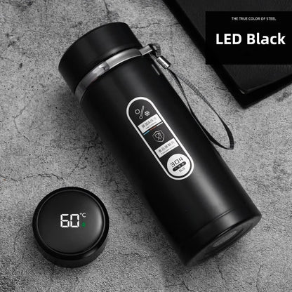 🌡️ Stainless Steel LED Temperature Thermos Bottle (500ML–1L) 💧✨
