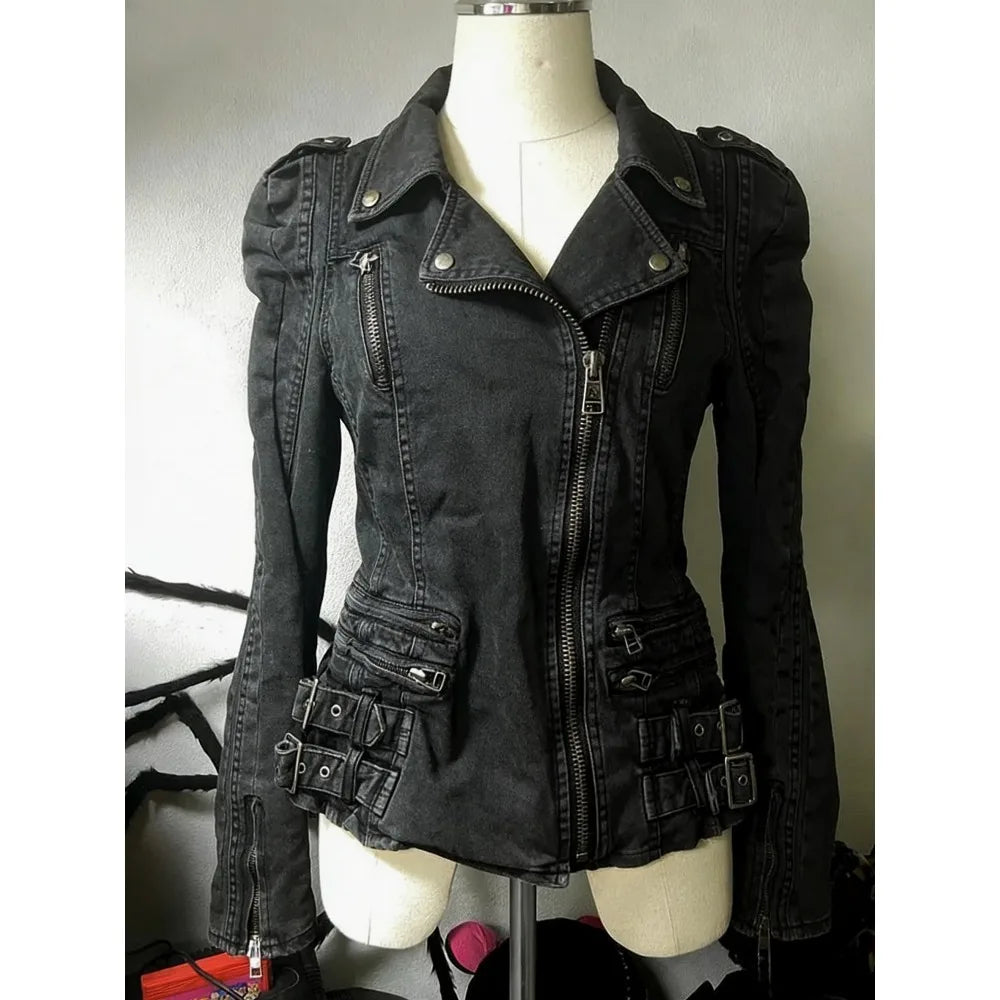 Rhinestone Hooded Crop Jacket