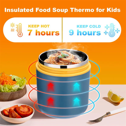 Insulated Stainless Steel Food Jar 🍲 | Leakproof Lunch Container