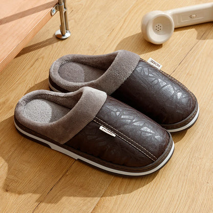 Glomexia Men Winter Plush Slippers ❄️ | Warm Bedroom Shoes