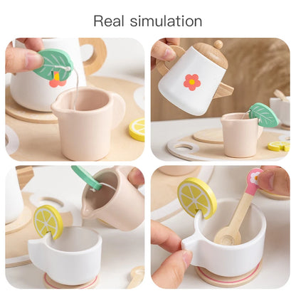 Glomexia Wooden Tea Play Set