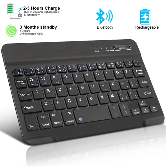 Glomexia Wireless Bluetooth Mini Keyboard – Rechargeable Multi-Device Keyboard