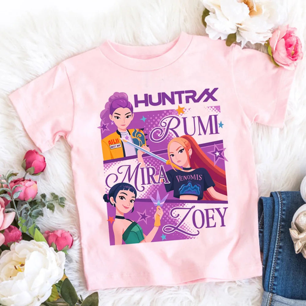 🧒🎤 Kids Anime Style Cartoon T-Shirt 👕✨