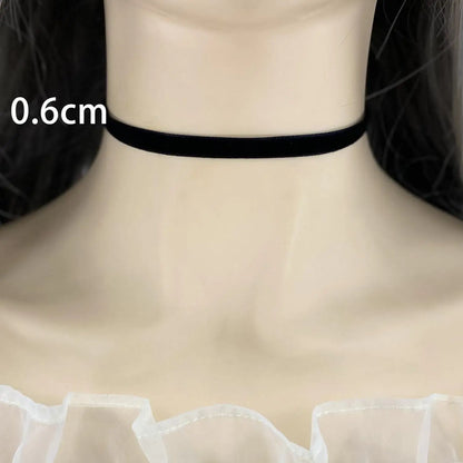 Black Velvet Gothic Choker Necklace