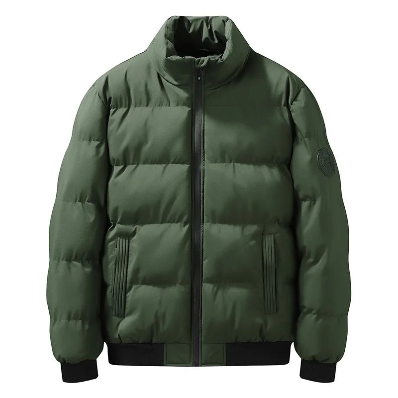 🧥 Men’s Winter Down Coat – Stand Collar