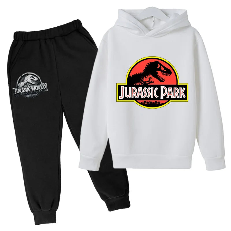 🦖 Jurassic World Boys Tracksuit Set – 2PCS Top & Trousers
