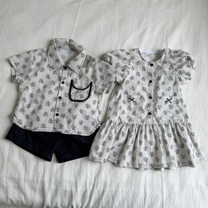 👕👗 Kids Summer Floral Sibling Outfit Set 🌸