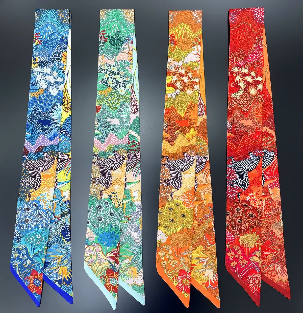 🧣 Glomexia Silk Print Hair Scarf – Elegant Women Fashion Wrap ✨