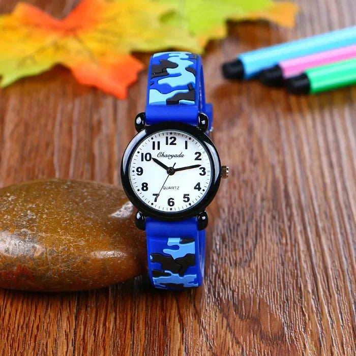 🌍 Glomexia – Camo Kids Cartoon Watch ⌚🎒