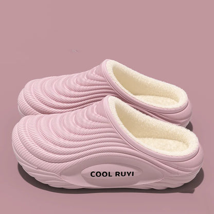 Winter Plush EVA Home Slippers ❄️🥿 | Warm Non-Slip Furry Slides