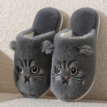 Plush Cat Winter Slippers 🐾❄️