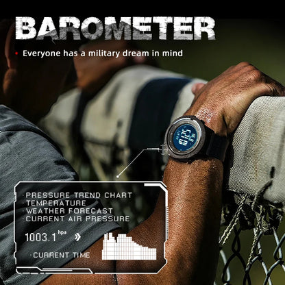 Men’s Outdoor Digital Sports Watch – Altimeter Compass Barometer