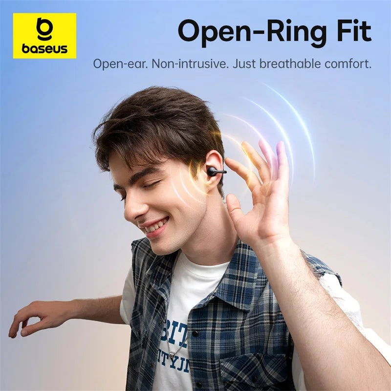 Baseus BC1 Open Ear Clip Wireless Earbuds – Bluetooth 6.0
