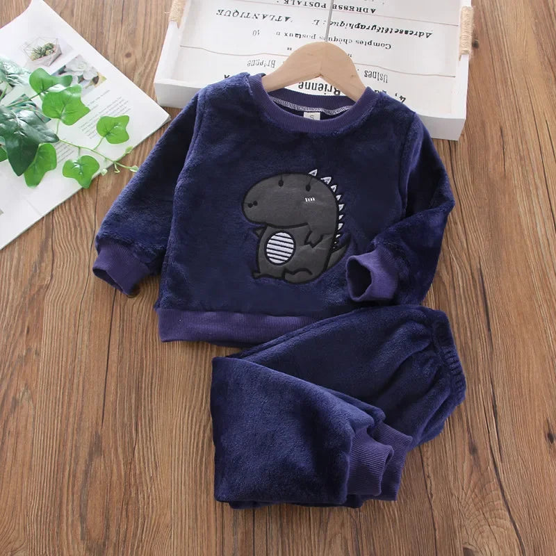 Premium Kids Bear Winter Pajama Set (2-Piece)