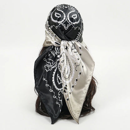 Premium 90x90 Paisley Fashion Scarf | Women Headband | GLOMEXIA