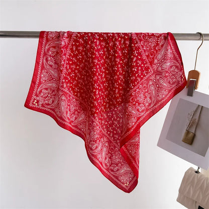 Women’s Luxury Floral Printed Silk Scarf