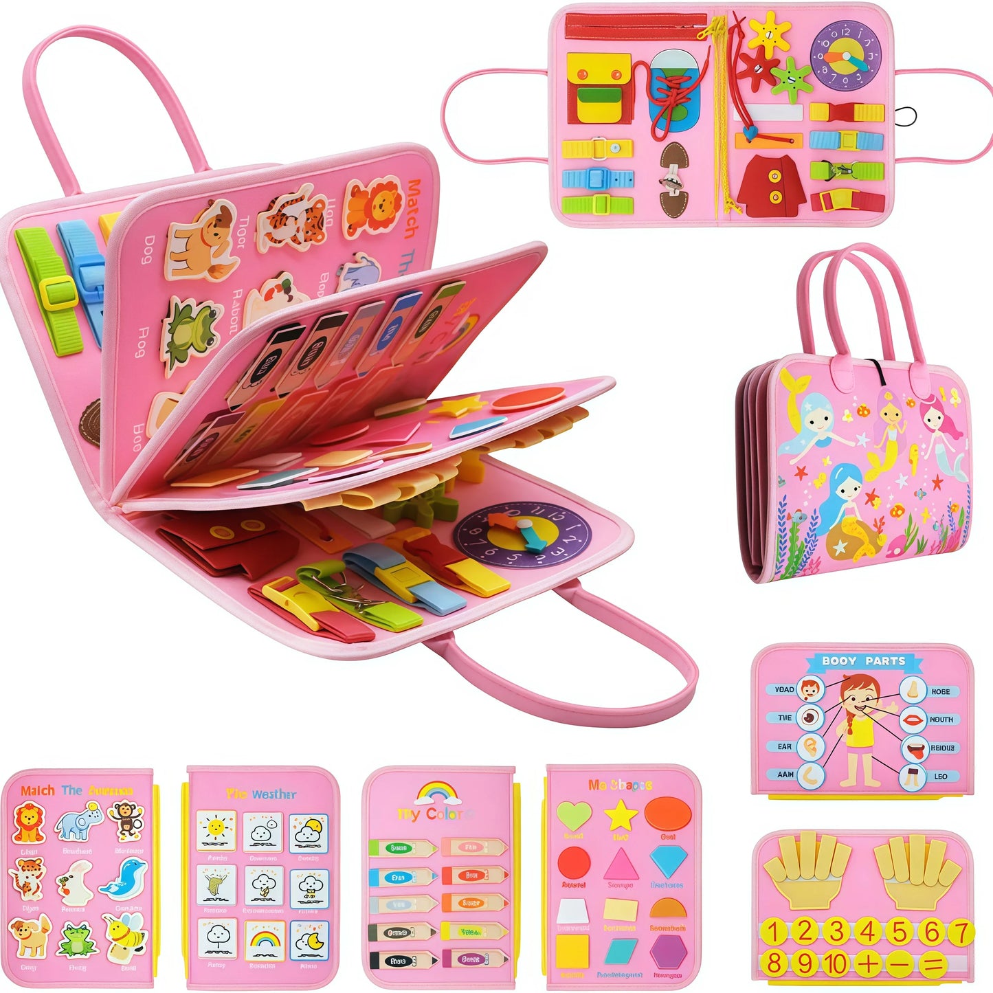 Montessori Busy Board Sensory Learning Toy