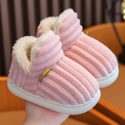 Kids Winter Plush Slippers ❄️🧸 | Anti-Slip Warm Indoor Shoes